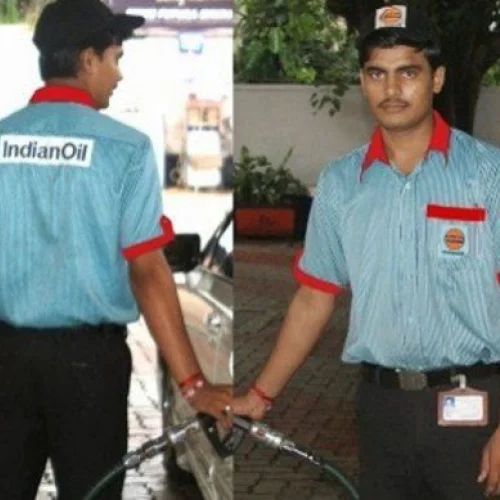 Indian Oil Petrol Pump Uniform Half Shirt