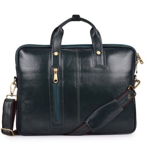 NDM Green Leather Laptop Bags