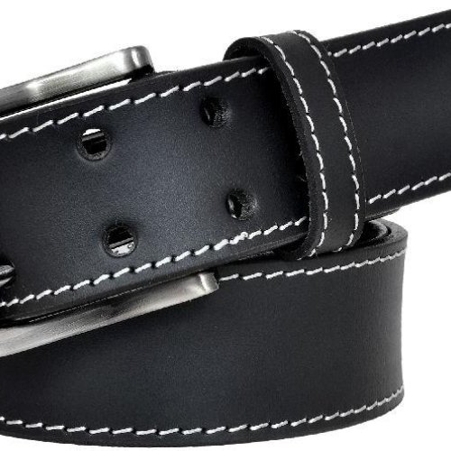 Men\'s Double Pin Full Grain Leather Belt