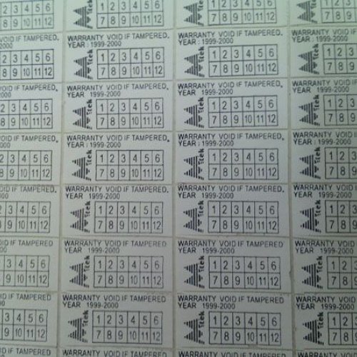 Vinyl White Frangible Label