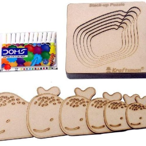 Wooden 6 Pieces Fish Shaped Layered Puzzle