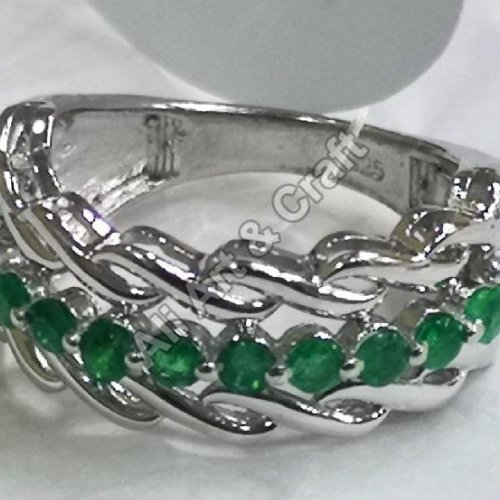 Emerald Silver Ring