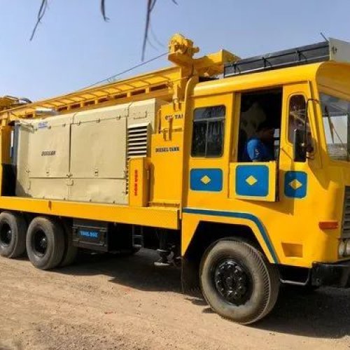 Single Truck Mounted Mud Rotary Drilling Rig