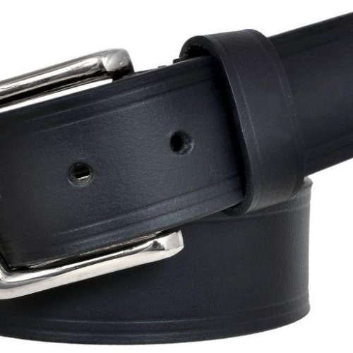 Men\' Top Grain Black Casual Leather Belt