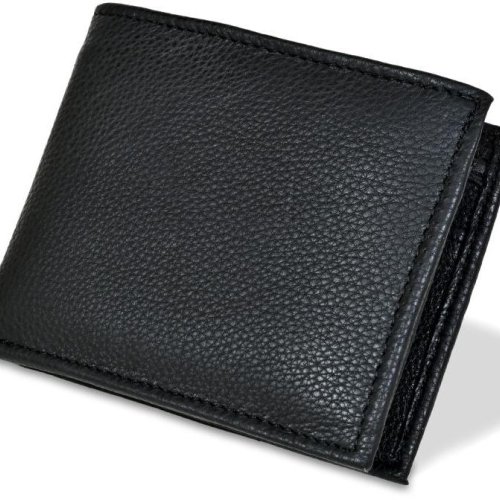 Mens Black Plain Genuine Leather Wallet