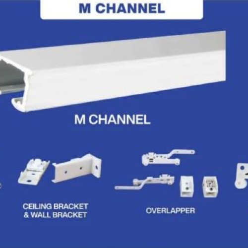 M Channel Curtain Track System