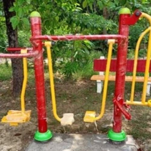 Air Walker and Leg Press and Surf Board