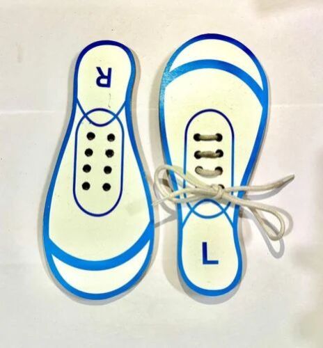 Wooden Lacing Toy Shoe