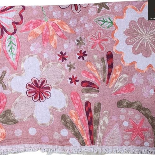 Embroidered Colored Wool Stoles