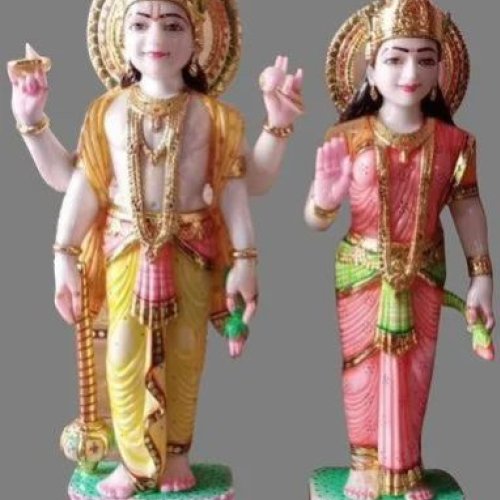 Marble Laxmi Narayan Statue