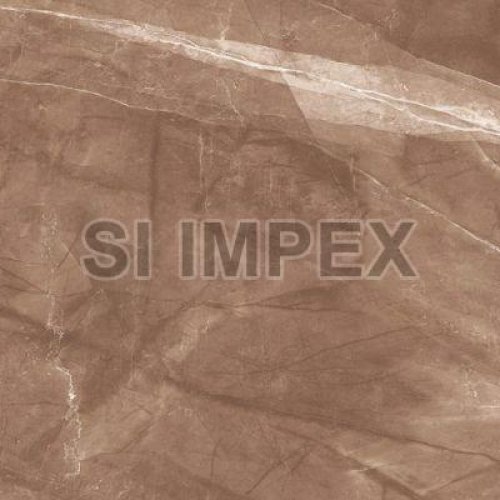Magda Brown Glossy Finish Vitrified Tile