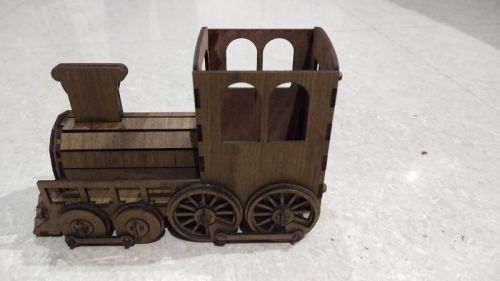 MDF Train Shape Pen Holder