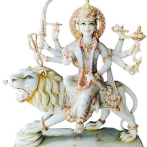 Marble Sherawali Mata Statue