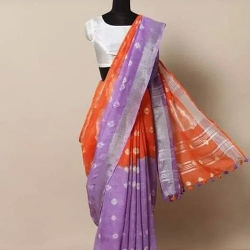 Linen Shibori Saree