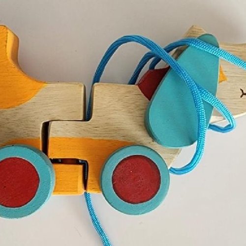 Puppy Pull Cart Wooden Toys