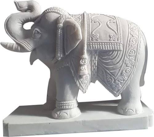 Marble Elephant Statue