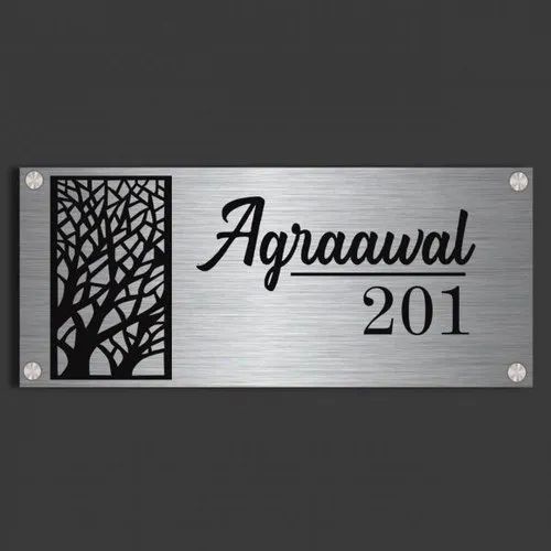 Stainless Steel Outdoor & Indoor Name Plate