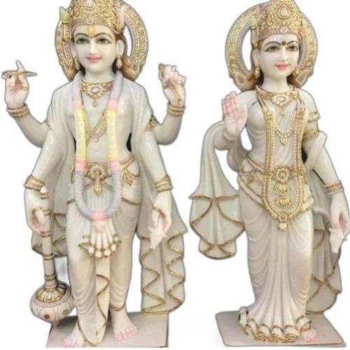 Marble Laxmi Narayan Statue