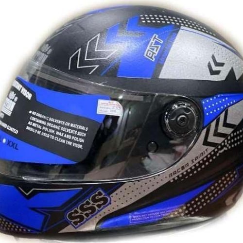 Full Face Chrome Decor Bike Helmet