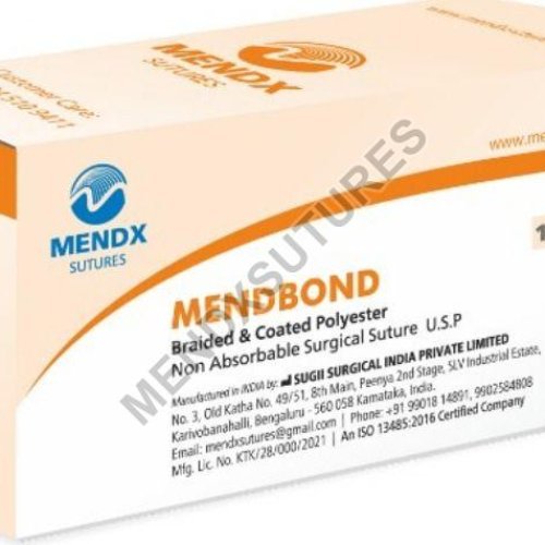 MENDBOND Braided Coated Polyester Non Absorbable Surgical Sutures