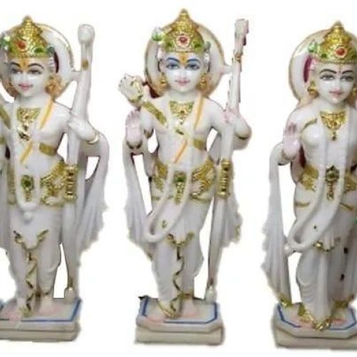 3.5 Feet Marble Ram Darbar Statue