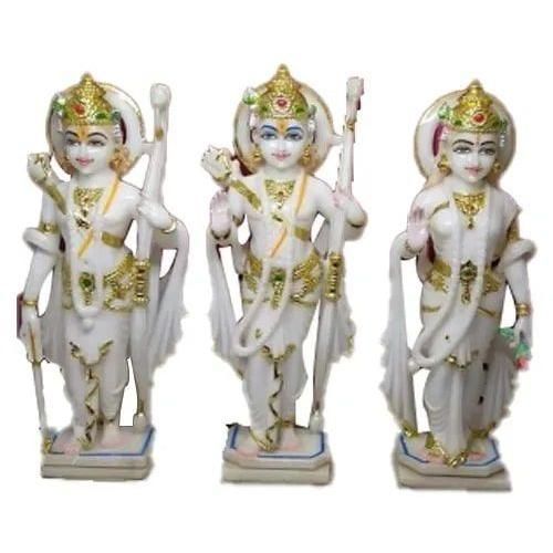 4 Feet Marble Ram Darbar Statue