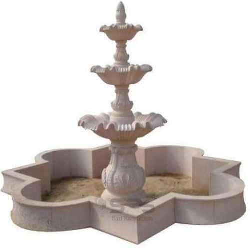 Pink Sandstone Fountain