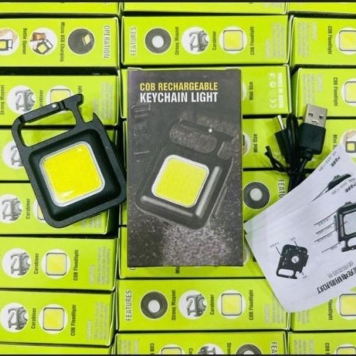 Black Metal Keychain Light