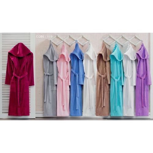 Hooded Velvet Bathrobe