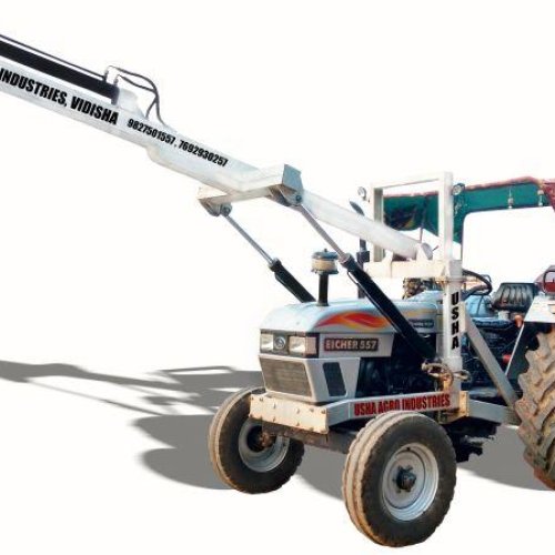 Eicher Tractor Fitted Pole Erection and Post Hole Digger