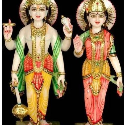 Marble Laxmi Narayan Statue