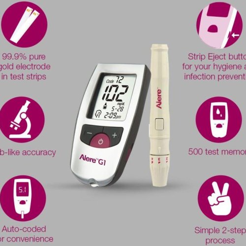 Alere G1 Blood Glucose Monitor With 25 Sugar Test Strips Pack