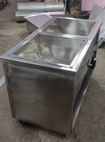 Stainless Steel Commercial Food Warmer With 2 Port