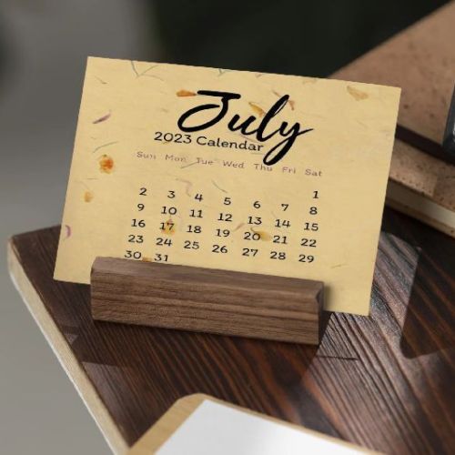 Flower Paper Desk Calendar