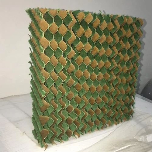 Green and Brown Honeycomb Cooling Pad