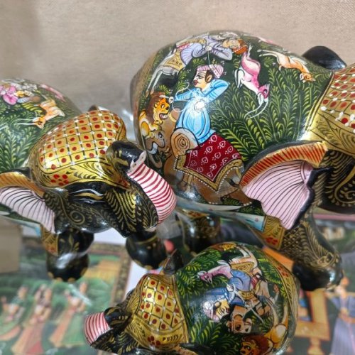 Wooden Painted Elephant