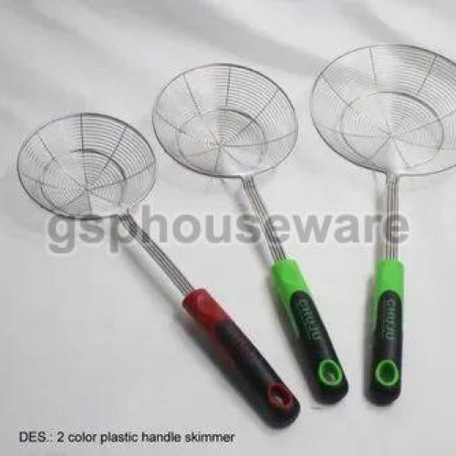 Plastic Handle Stainless Steel Skimmer