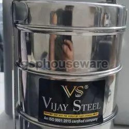Silver Stainless Steel Bombay Tiffin