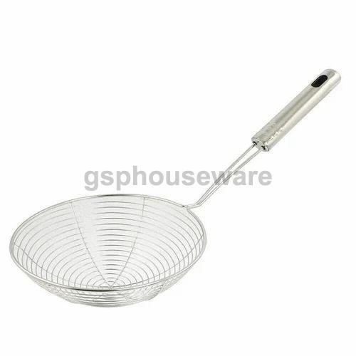 Silver Stainless Steel Mesh Skimmer