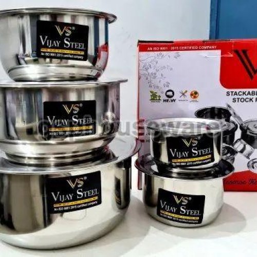 Silver Stainless Steel Tope Set