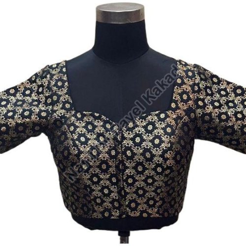 Black Boknet Half Sleeve Blouse