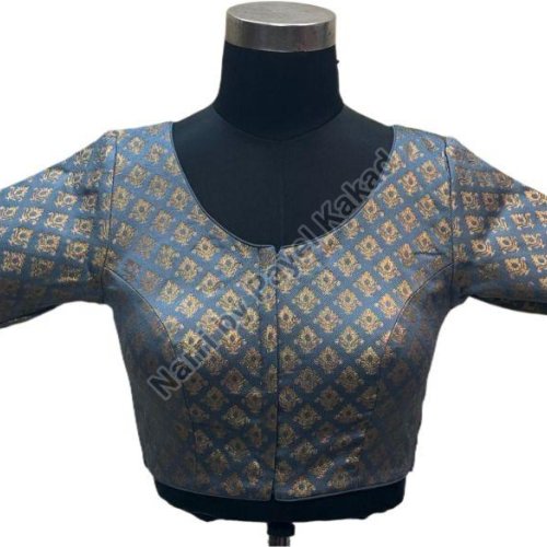 Blue Boknet Half Sleeve Blouse