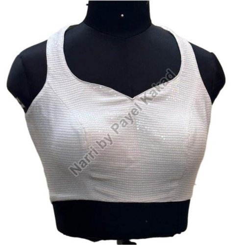 Halter Neck Sequin Blouse