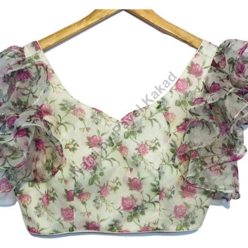 Organza Ruffle Blouse