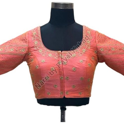 Pink Raw Silk Blouse