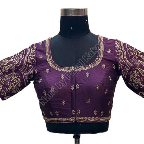 Purple Raw Silk Blouse