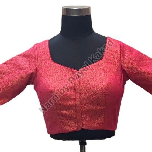 Red Boknet Half Sleeve Blouse