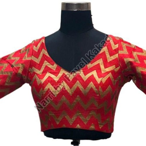 Striped Boknet Half Sleeve Blouse