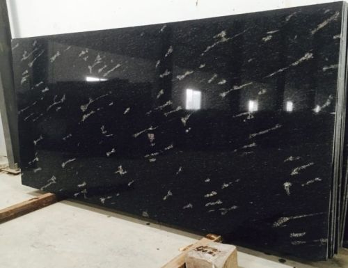 Fish Black Granite Slab