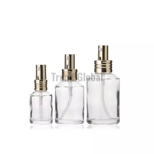 Clear Slant Shoulder Glass Bottle